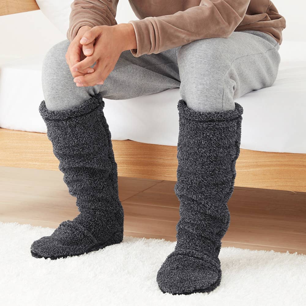 【おやすみ】2wayつま先開閉ロング丈ソックス【SALE】【くつしたの日対象】